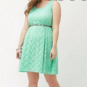 Lane Bryant light green dress with back cutout